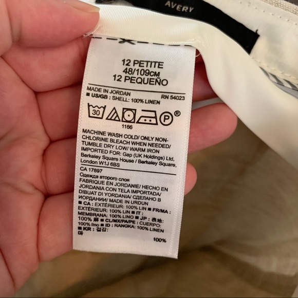 BANANA REPUBLIC 100% LINEN ANKLE PANTS - Picture 6 of 6